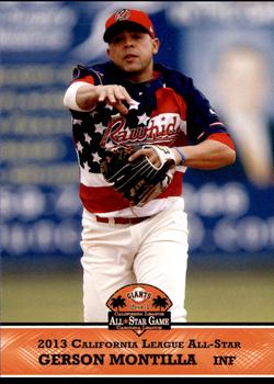 2013 Grandstand California League All-Star Game #NNO Gerson Montilla Front