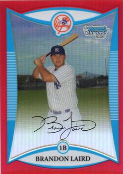 2008 Bowman Chrome - Prospects Red Refractors #BCP225 Brandon Laird Front