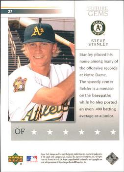 2002 Upper Deck Prospect Premieres #27 Steve Stanley Back