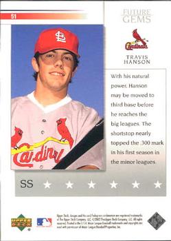 2002 Upper Deck Prospect Premieres #51 Travis Hanson Back