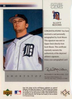 2002 Upper Deck Prospect Premieres #91 Scott Moore Back