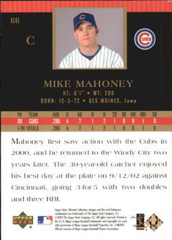 2002 Upper Deck Ultimate Collection #66 Mike Mahoney Back