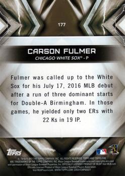 2017 Topps Fire #177 Carson Fulmer Back