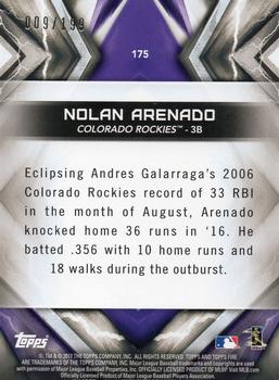 2017 Topps Fire - Green #175 Nolan Arenado Back