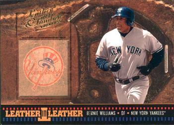 2004 Donruss Leather & Lumber - Leather in Leather #LEL-31 Bernie Williams Front