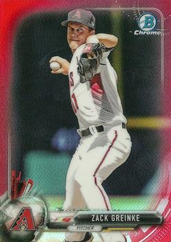 2017 Bowman Chrome - Red Refractor #4 Zack Greinke Front