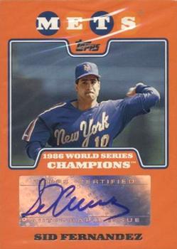 2008 Topps Gift Sets New York Mets - 1986 World Series Champions Autographs #86-SF Sid Fernandez Front