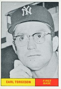 1980 Galasso B&W 1961 New York Yankees #24 Earl Torgeson Front