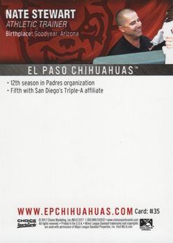 2017 Choice El Paso Chihuahuas #35 Nate Stewart Back