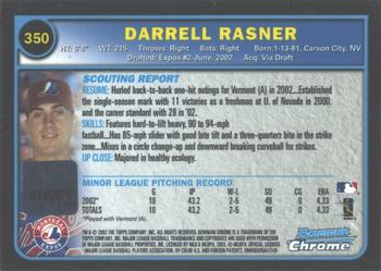 2003 Bowman Chrome #350 Darrell Rasner Back
