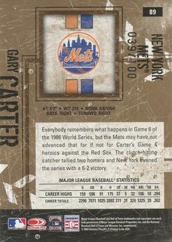 2004 Donruss Leather & Lumber - Black & White Silver #89 Gary Carter Back