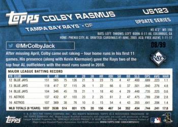 2017 Topps Update - Vintage Stock #US123 Colby Rasmus Back