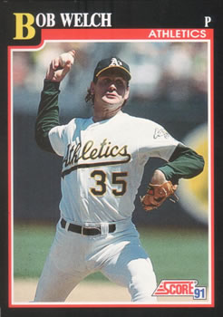 1991 Score #311 Bob Welch Front