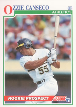 1991 Score #346 Ozzie Canseco Front