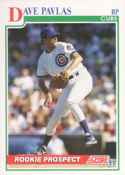 1991 Score #378 Dave Pavlas Front