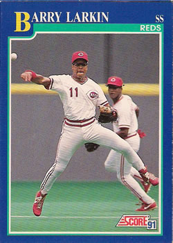 1991 Score #505 Barry Larkin Front