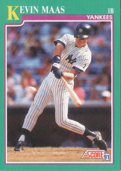 1991 Score #600 Kevin Maas Front
