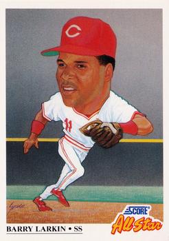 1991 Score #666 Barry Larkin Front