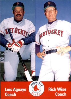 1993 Ballpark Cards Pawtucket Red Sox #25 Luis Aguayo / Rick Wise Front