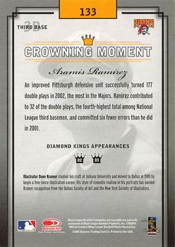 2003 Donruss Diamond Kings #133 Aramis Ramirez Back