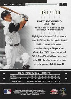 2004 Donruss Throwback Threads - Silver Proof #51 Paul Konerko Back