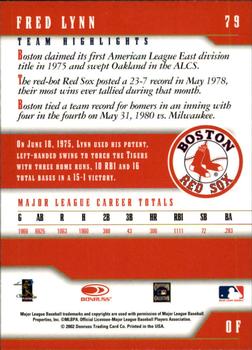 2003 Donruss Team Heroes #79 Fred Lynn Back