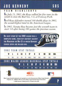 2003 Donruss Team Heroes #505 Joe Kennedy Back