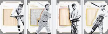 2017 Panini National Treasures - Quad Player Materials Booklet #QPMB-5 Rogers Hornsby / Honus Wagner / Jimmie Foxx / Ty Cobb Front