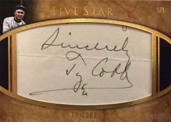 2017 Topps Five Star - Five Star Cut Signatures #FSCS-TC Ty Cobb Front