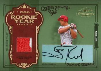 2004 Donruss Timeless Treasures - Rookie Year Materials Signature Prime #RY-26 Scott Rolen Front