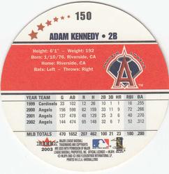 2003 Fleer Hardball #150 Adam Kennedy Back
