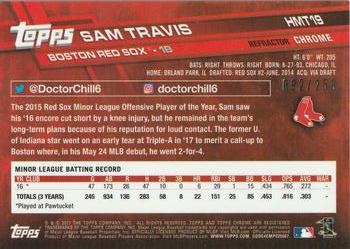 2017 Topps Chrome Update - Refractor #HMT19 Sam Travis Back