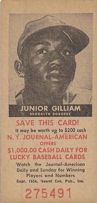 1954 New York Journal-American #NNO Junior Gilliam Front