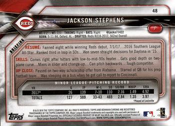 2018 Bowman #48 Jackson Stephens Back