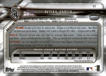 2018 Bowman #77 Avisail Garcia Back