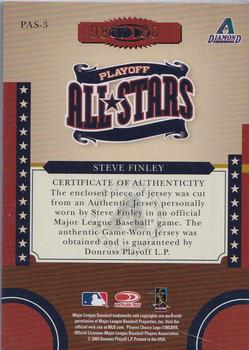 2004 Donruss World Series - Playoff All-Stars Material 1 #PAS-3 Steve Finley Back