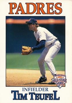 1992 Carl's Jr.  San Diego Padres #NNO Tim Teufel Front