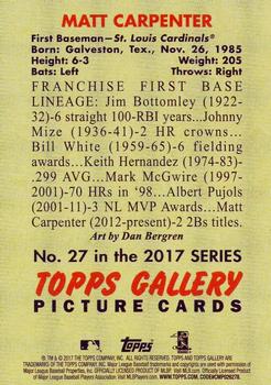 2017 Topps Gallery - Heritage #27 Matt Carpenter Back