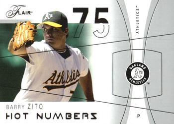 2004 Flair - Hot Numbers #22HN Barry Zito Front