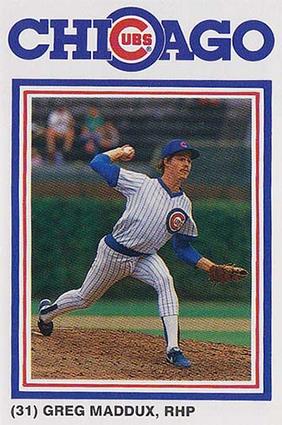 1987 David Berg Chicago Cubs #NNO Greg Maddux Front