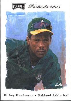 2003 Playoff Portraits #142 Rickey Henderson Front