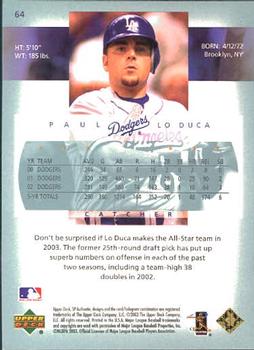 2003 SP Authentic #64 Paul Lo Duca Back