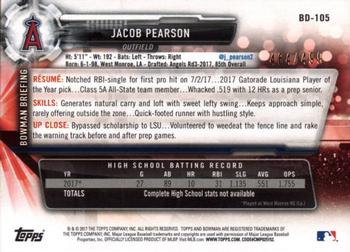 2017 Bowman Draft - Silver #BD-105 Jacob Pearson Back