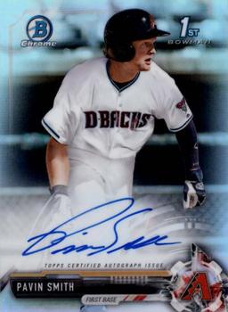 2017 Bowman Draft - Chrome Draft Pick Autographs Refractor #CDA-PS Pavin Smith Front