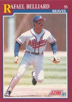 1991 Score Rookie & Traded #76T Rafael Belliard Front