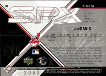 2003 SPx #38 Jason Davis Back