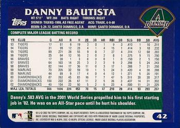 2003 Topps #42 Danny Bautista Back