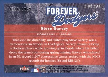 2004 Fleer Greats of the Game - Forever #2F Steve Garvey Back