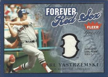 2004 Fleer Greats of the Game - Forever Game Jersey Logo #F-CY Carl Yastrzemski Front