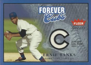 2004 Fleer Greats of the Game - Forever Game Jersey Logo #F-EB Ernie Banks Front
